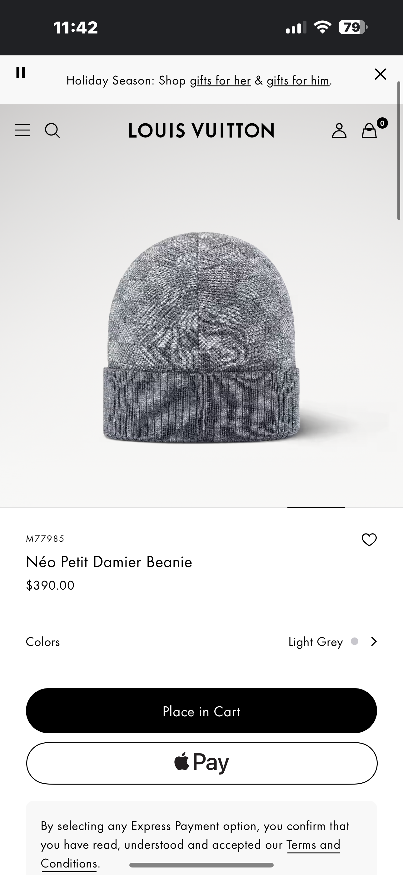 Louis Vuitton Néo Petit Damier Beanie