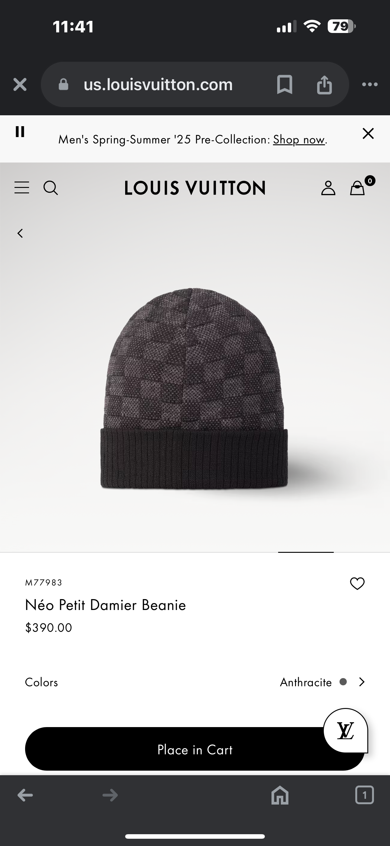 Louis Vuitton Néo Petit Damier Beanie